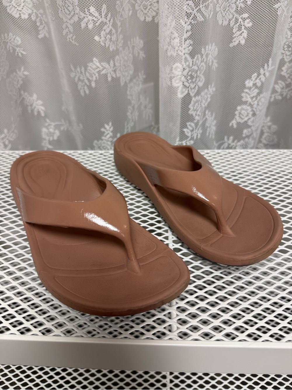 Aetrex Maui Orthotic Flip Flops Mocha Arch Support Sandal Women's - Size 10